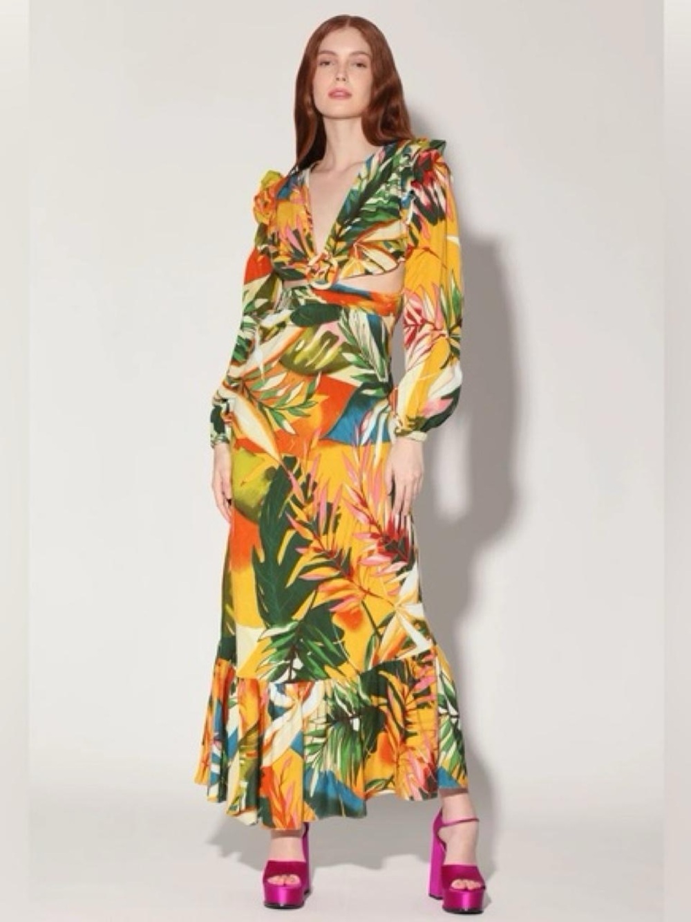 NWT Walter Baker Masya Colorful Tropical Dress in Sal Harbour